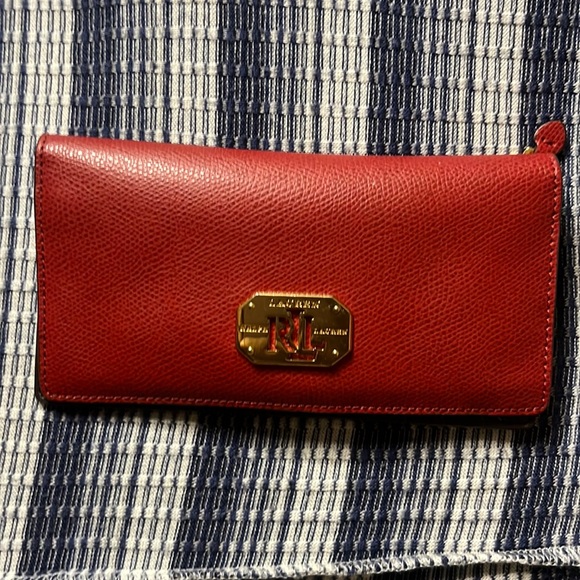 Accessories - EUC Ralph Lauren Red Wallet..12 Slots for your Cards ..Super Cute!